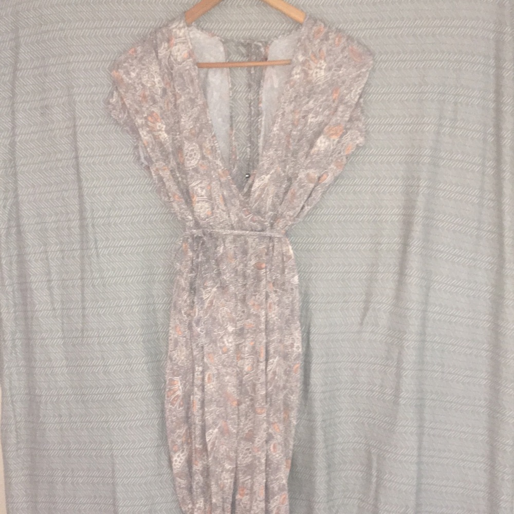 Free People Universal Surplice purple romper XS